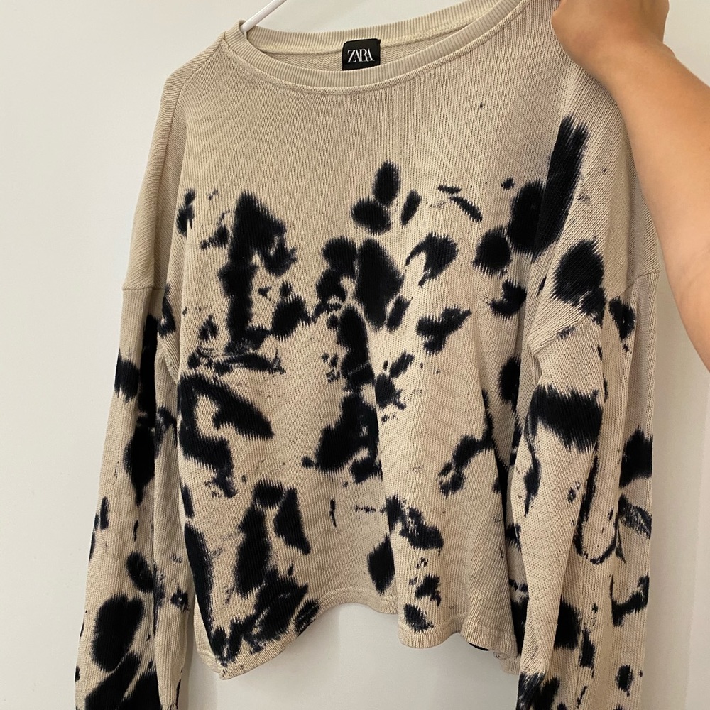 Zara tie dye semi cropped sweater size s